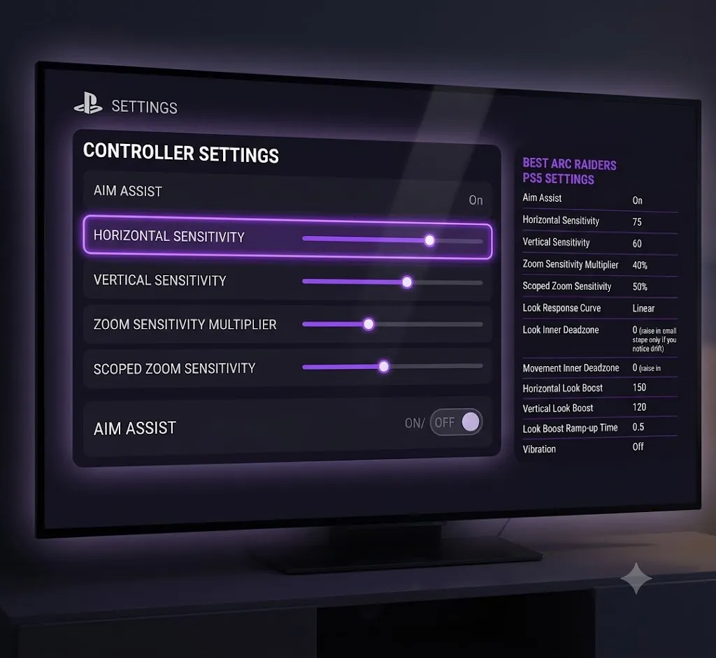 Settings menu quick reference