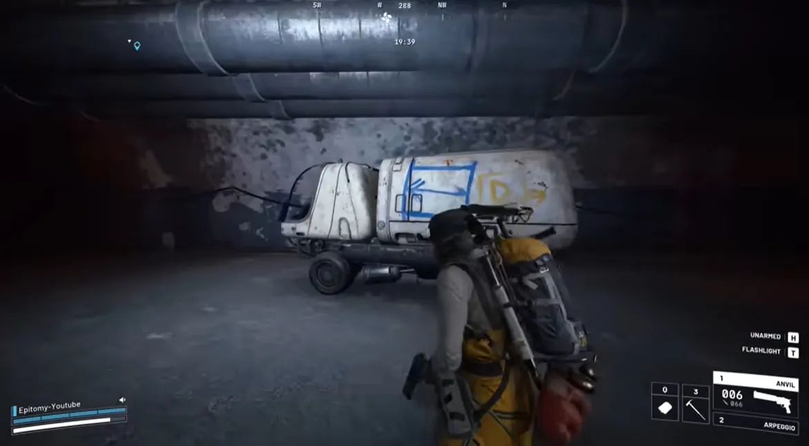 Arc Raiders Character following the blue path