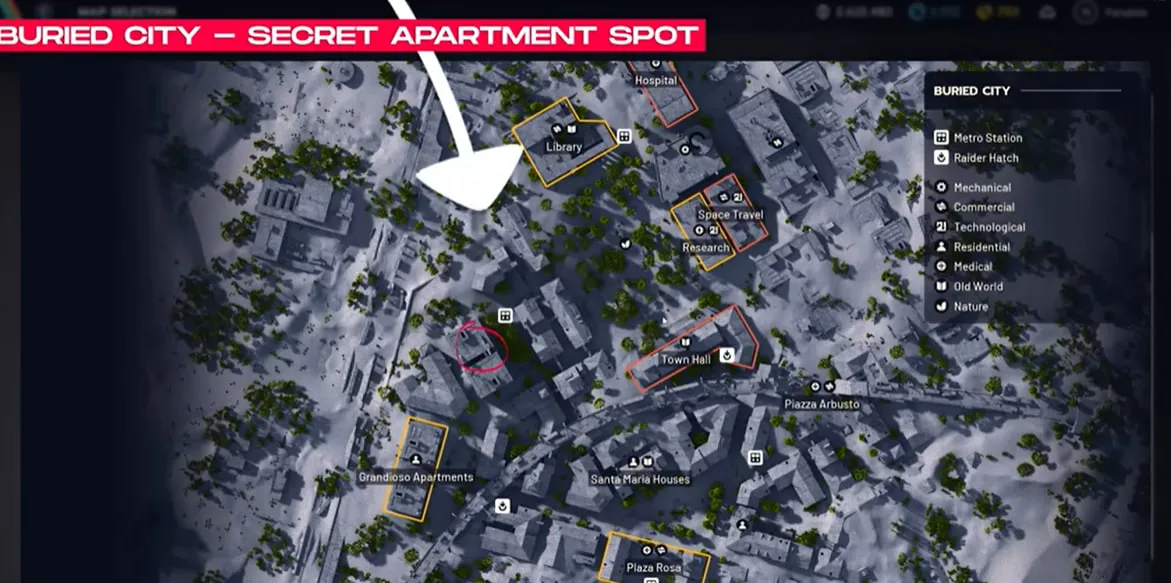 Buried City Loot Spot