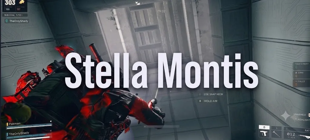 Landing at stella montis map