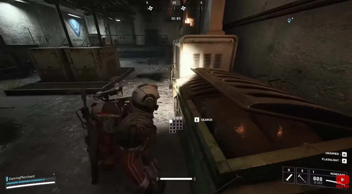 Arc Raiders Character Looting container