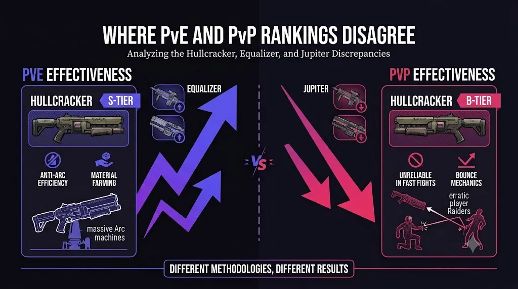 PvE vs PvP guns Infographics