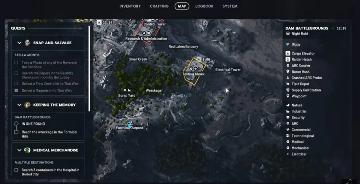 Testing Annex on Dam Battleground
